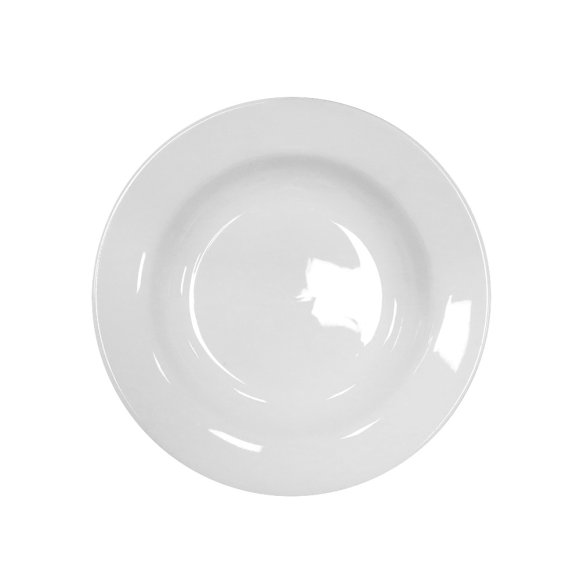 KAIA HOME BASIC Talerz głęboki 22 cm / 18 sztuk biała ceramika