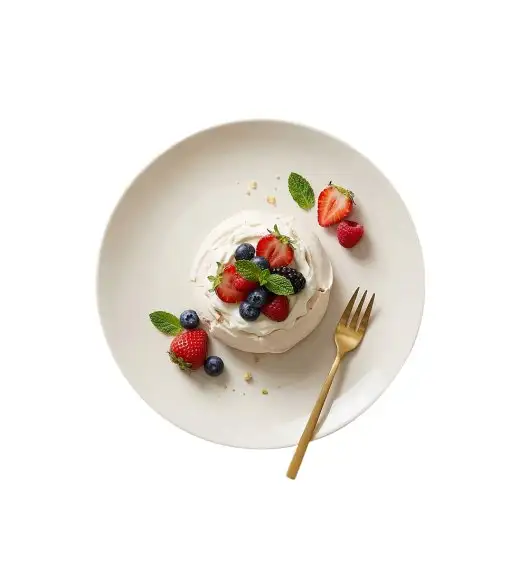 KAIA HOME AURA Talerz deserowy 20,5 cm / 6 sztuk ceramika ecru