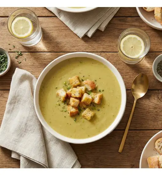 KAIA HOME AURA Talerz głęboki 21,5 cm / 6 sztuk ceramika ecru