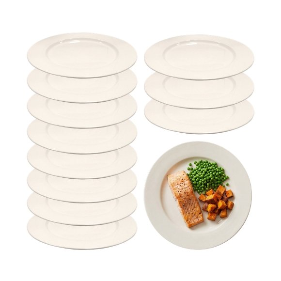 KAIA HOME AURA II Talerz obiadowy 26,5 cm / 12 sztuk ceramika ecru