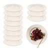 KAIA HOME AURA II Talerz deserowy 17 cm / 12 sztuk ceramika ecru
