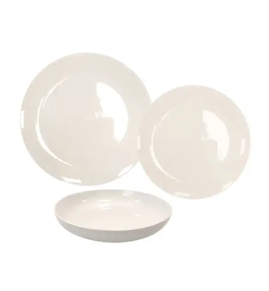 KAIA HOME AURA Serwis obiadowy 18 el 6 os / ceramika ecru