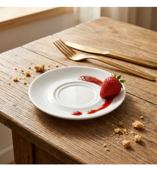 LUBIANA CORONA 0671 6x Spodek 14,5 cm pod filiżankę/bulionówkę | biała porcelana 