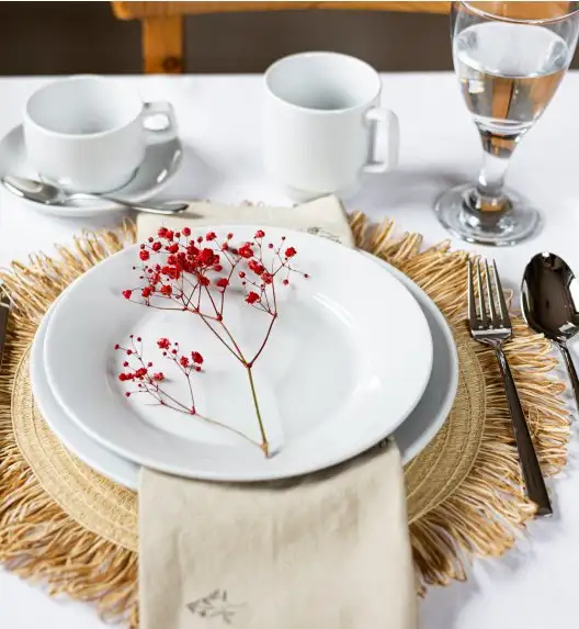 LUBIANA CORONA Serwis obiadowo - kawowy 36 el dla 6 osób | biała porcelana 