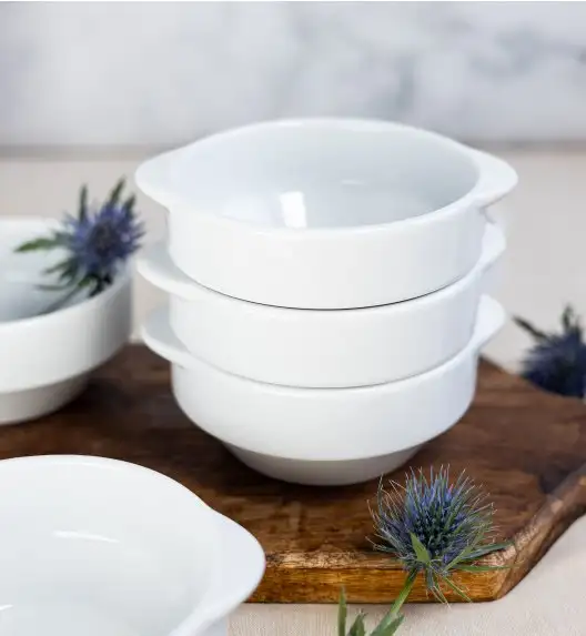 LUBIANA CORONA Serwis obiadowo - kawowy 42 el dla 6 osób | biała porcelana 