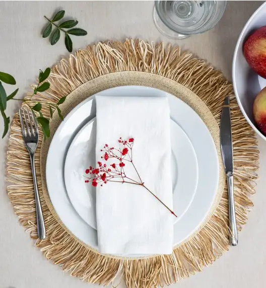 LUBIANA CORONA Serwis obiadowo - kawowy 50 el dla 6 osób | biała porcelana 