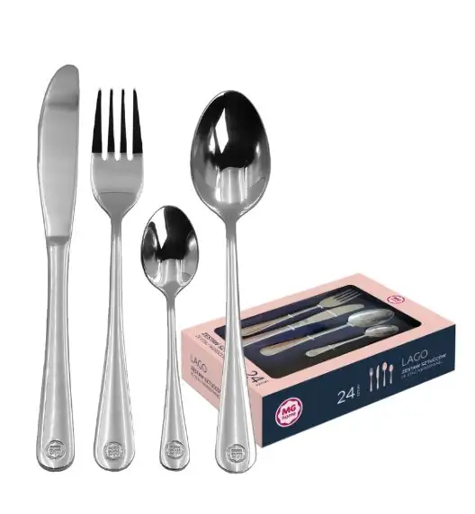 MG HOME LAGO Zestaw Sztućców ze stali nierdzewnej 24 el.