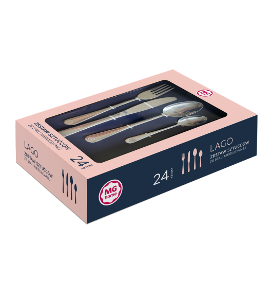 MG HOME LAGO Zestaw Sztućców ze stali nierdzewnej 24 el.