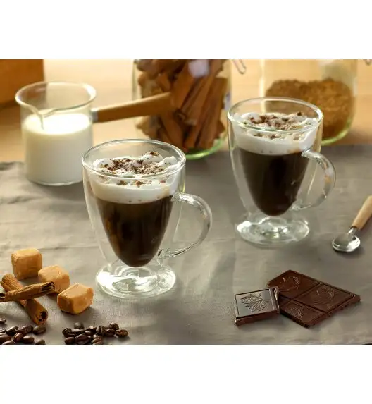 MG HOME RENZA Zestaw szklanek Latte 2x300 ml / borokrzemowe