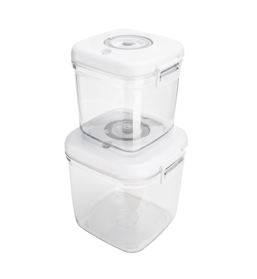 MG HOME CLEVER KITCHEN ZESTAW 4 POJEMNIKÓW HERMETYCZNYCH z pompką (BIAŁE)