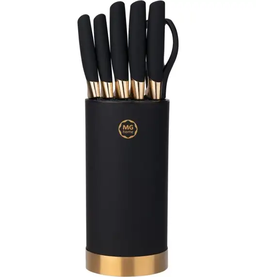 MG HOME ROSE GOLD ZESTAW 5 NOŻY + NOŻYCZKI W BLOKU