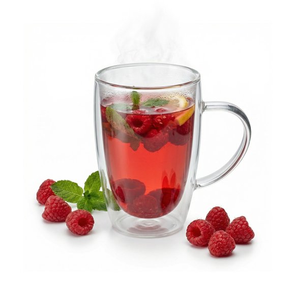 MG HOME RENZA Szklanka termiczna z uchem 350 ml / borokrzemowa