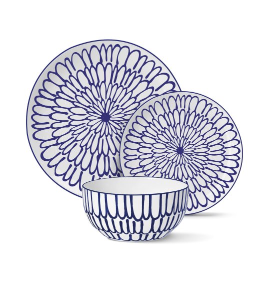 MG HOME FIORI ZESTAW OBIADOWY Z PORCELANY 12 EL. / 6 OS.