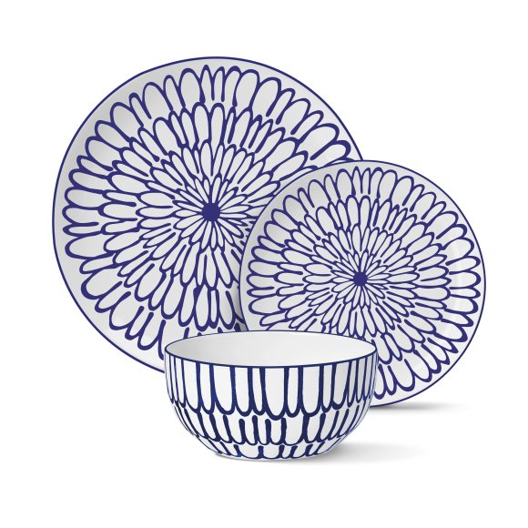 MG HOME FIORI ZESTAW OBIADOWY Z PORCELANY 12 EL. / 4 OS.