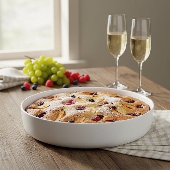 LUMINARC DIWALI WHITE Forma do pieczenia 30 cm | okrągła | szkło hartowane | N2946