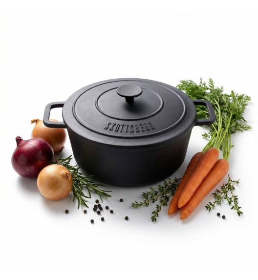 SKOTTSBERG | CAST IRON | Garnek 5,5 l z pokrywką 28 cm ŻELIWNY