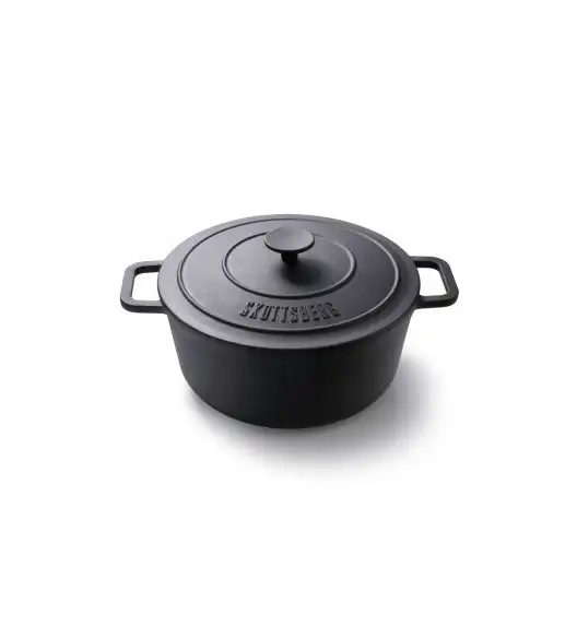 SKOTTSBERG | CAST IRON | Garnek 5,5 l z pokrywką 28 cm ŻELIWNY