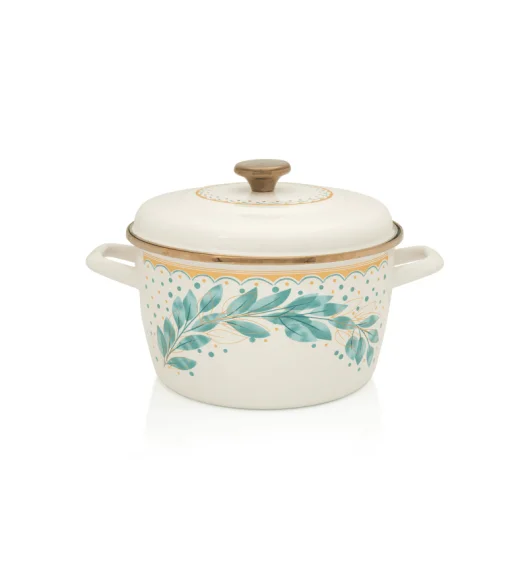 METALAC | Green Line Komplet 3 garnków z pokrywkami / emaliowane