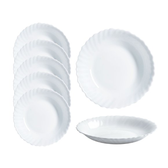 LUMINARC FESTON 6 szt. - Talerz głęboki 21 cm / szkło hartowane