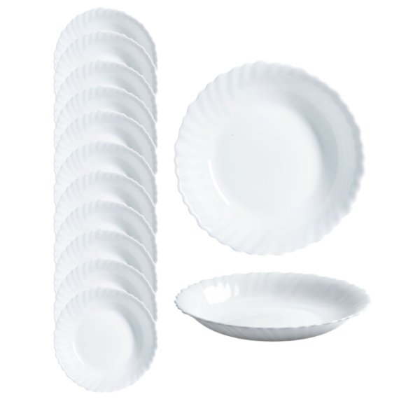 LUMINARC FESTON 12 szt. - Talerz głęboki 21 cm / szkło hartowane