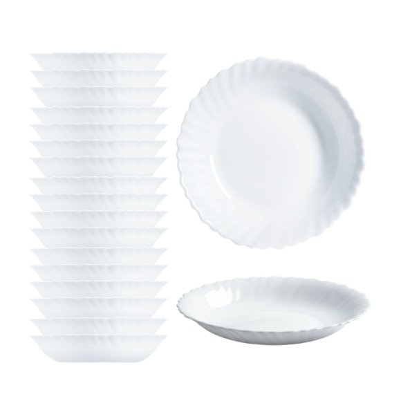 LUMINARC FESTON 18 szt. - Talerz głęboki 21 cm / szkło hartowane