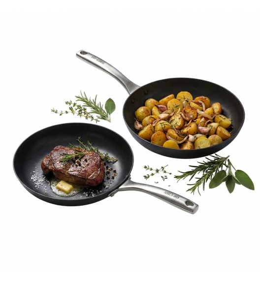 SKOTTSBERG | CAST IRON | Komplet zestaw 2 patelnie 24, 28 cm ŻELIWNE