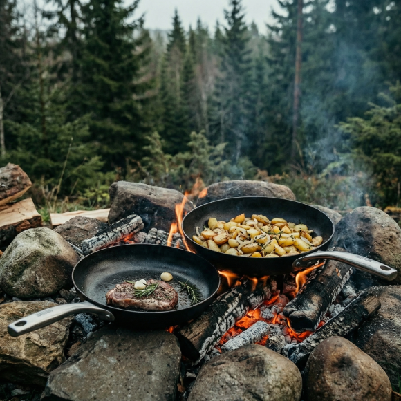 SKOTTSBERG | CAST IRON | Komplet zestaw 2 patelnie 24, 28 cm ŻELIWNE