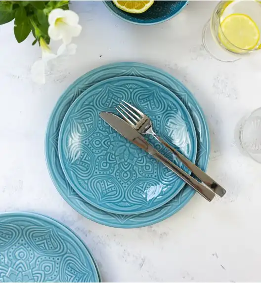 LUBIANA ORIENTAL | K6 NIEBIESKI | Serwis obiadowy 6/18 el | porcelana