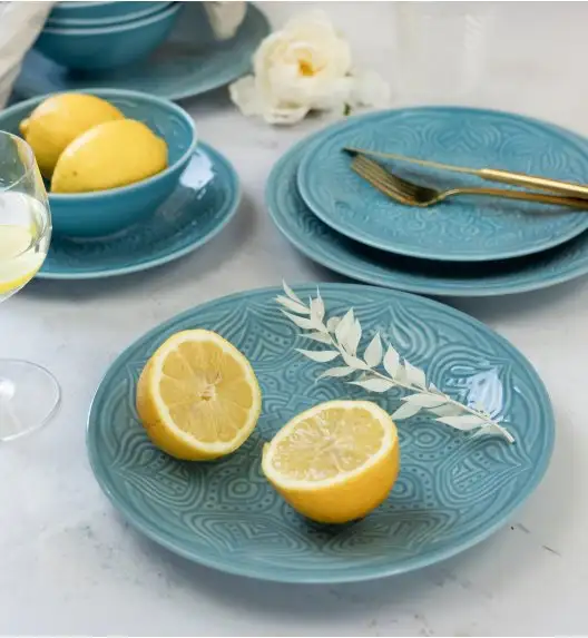 LUBIANA ORIENTAL | K6 NIEBIESKI | Serwis obiadowy 6/18 el | porcelana