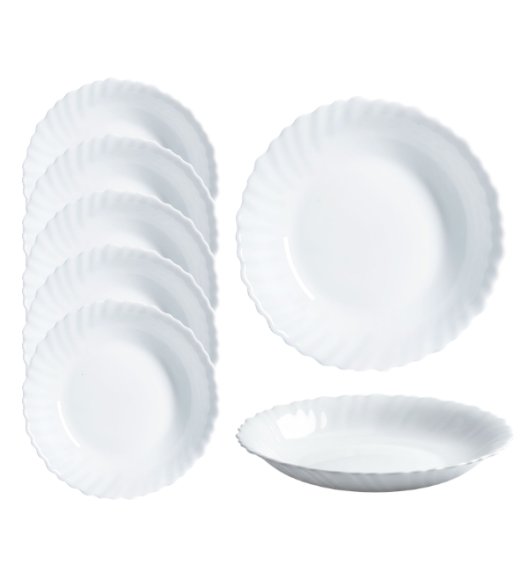 LUMINARC FESTON 6 szt. -  Talerz głęboki 28 cm / szkło hartowane