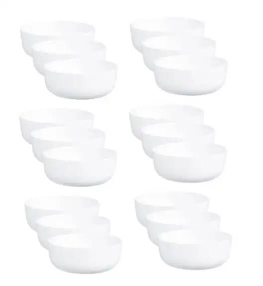 LUMINARC DIWALI WHITE 18 szt. - Forma do pieczenia / Salaterka 18 cm | okrągła | szkło hartowane | N2945