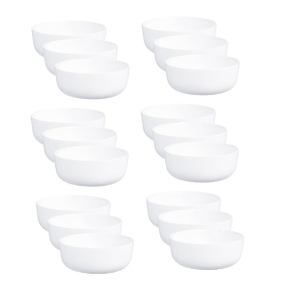 LUMINARC DIWALI WHITE 18 szt. - Forma do pieczenia / Salaterka 18 cm | okrągła | szkło hartowane | N2945