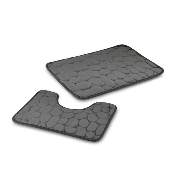 TADAR Dywaniki łazienkowe 40 x 60 cm i 50 x 40 cm / szare