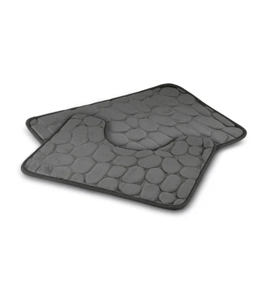 TADAR Dywaniki łazienkowe 40 x 60 cm i 50 x 40 cm / szare