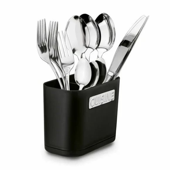 TADAR Cuisine Ociekacz na sztućce 13,5 x 7,5 x 10,8 cm / czarny