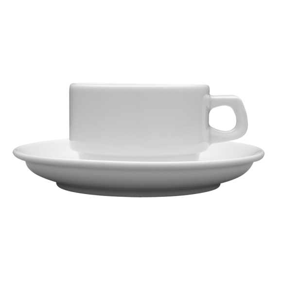 LUBIANA CORONA Serwis obiadowo - kawowy 144 el dla 24 osób | biała porcelana 