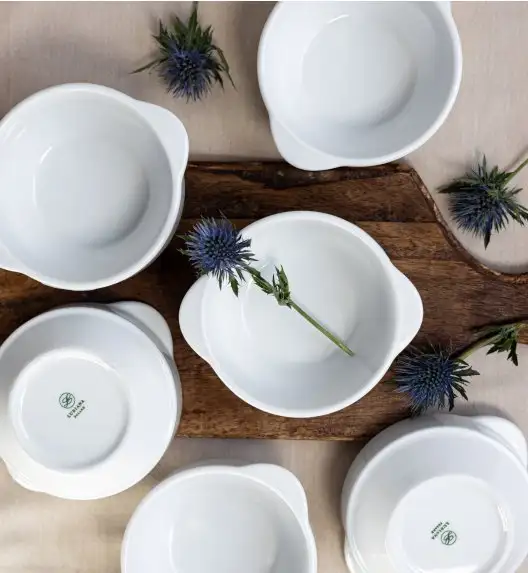 LUBIANA CORONA Serwis obiadowo - kawowy 126 el dla 18 osób | biała porcelana 