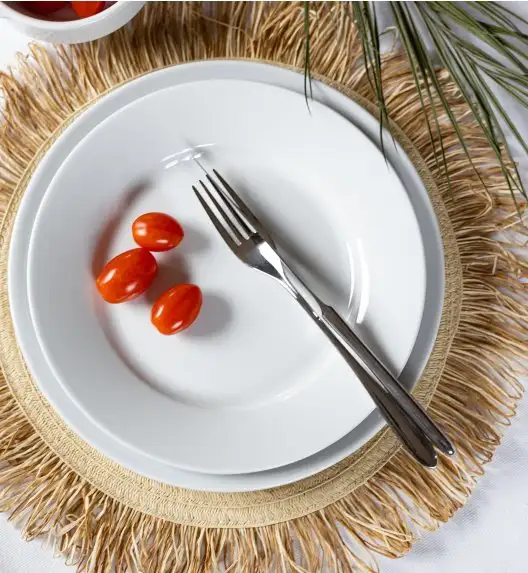 LUBIANA CORONA Serwis obiadowo - kawowy 192 el dla 24 osób | biała porcelana 