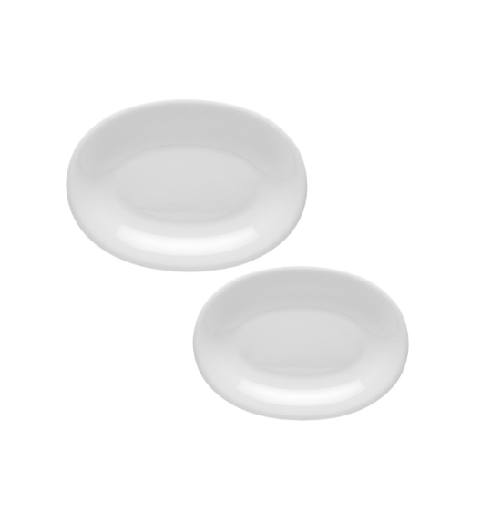 LUBIANA CORONA Komplet półmisków 33 + 28 cm | pocelana biała luz 
