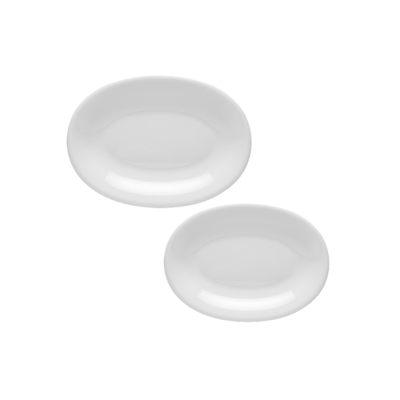 LUBIANA CORONA Komplet półmisków 33 + 28 cm | pocelana biała luz 