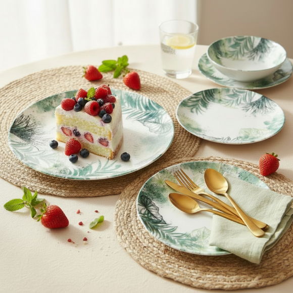 LUBIANA BOSS KERAJET | 609 KJ | Serwis obiadowy 6/18 elementów | 9231 LIŚCIE 