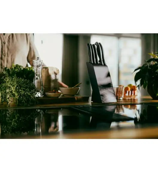 WYPRZEDAŻ! FISKARS CONTROL 1073023 Czarny blok na noże (BRAK NOŻY W KOMPLECIE)