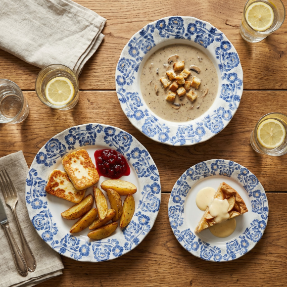 LUBIANA MARIA KERAJET | 731 KJ | Serwis obiadowy 18/54 elementów | 9227 Niebieskie kwiaty