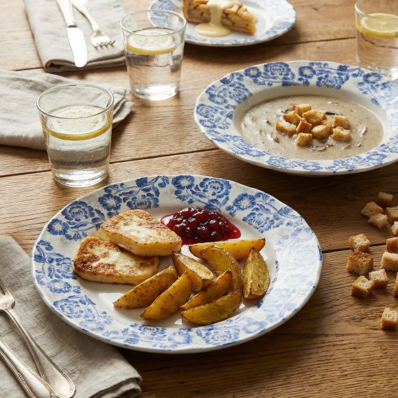 LUBIANA MARIA KERAJET | 731 KJ | Serwis obiadowy 24/72 elementy | 9227 Niebieskie kwiaty