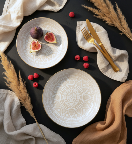 LUBIANA BOSS KERAJET | 207 KJ | Serwis obiadowy 24/72 elementów | 9230 MANDALA