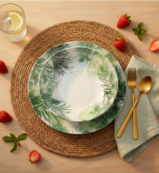 LUBIANA BOSS KERAJET | 609 KJ | Serwis obiadowy 18/54 elementy | 9231 LIŚCIE 