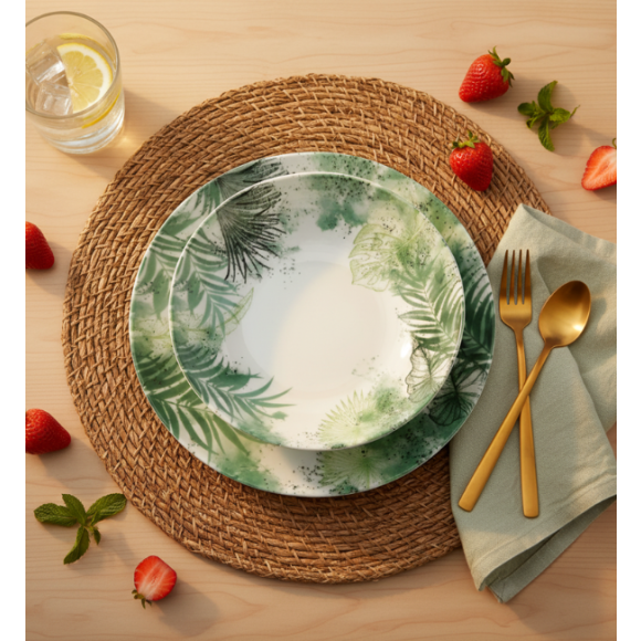 LUBIANA BOSS KERAJET | 609 KJ | Serwis obiadowy 18/54 elementy | 9231 LIŚCIE 