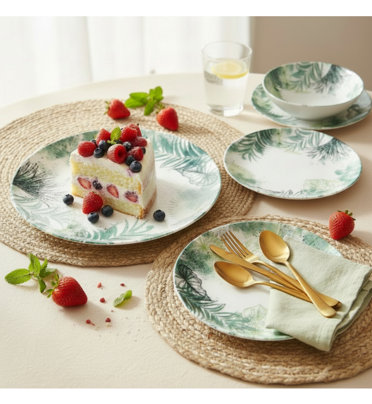 LUBIANA BOSS KERAJET | 609 KJ | Serwis obiadowy 24/72 elementy | 9231 LIŚCIE 