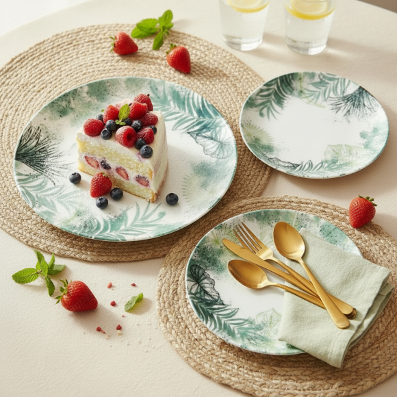 LUBIANA BOSS KERAJET | 609 KJ | Serwis obiadowy 24/72 elementy | 9231 LIŚCIE 