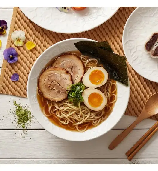 LUBIANA HANAMI Serwis obiadowy 36 el / 12 osób | biała porcelana 